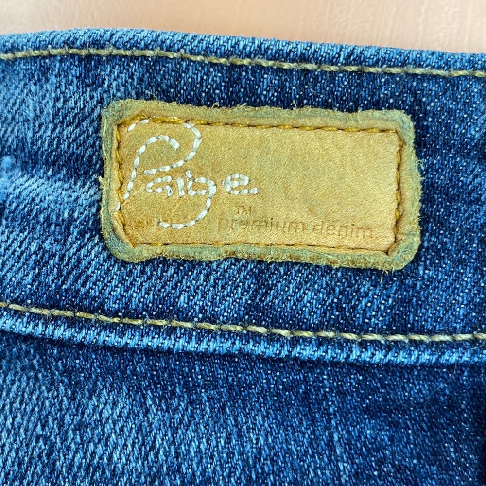 Paige Jimmy Jimmy Cut Off Distressed Jean Shorts - Picture 8 of 15